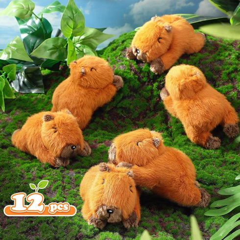 HyDren 12 Pcs Cute Capybara Plush Toys 5.7 Inch Stuffed Animal for Boys Girls Toddler Birthday Gifts