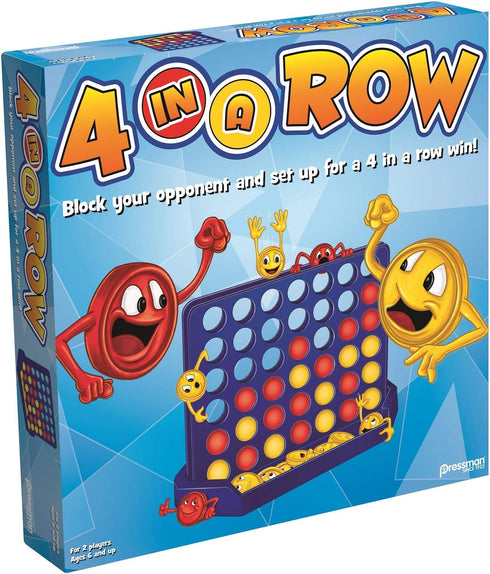 Pressman 4 In A Row - Head to Head Strategy Game, 5", Multicolor
