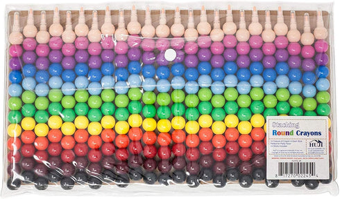 24 Set, 24PK 24) Huji Stacking Colors Round Crayons Favorite for Little Ones Party Favors, Safe, Non Toxic