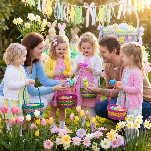 AUZXMCN 24PCS Easter Squishy,Easter Basket Stuffers Bunny Stress Balls for Kids,Easter Toys Stress Relief Fidget