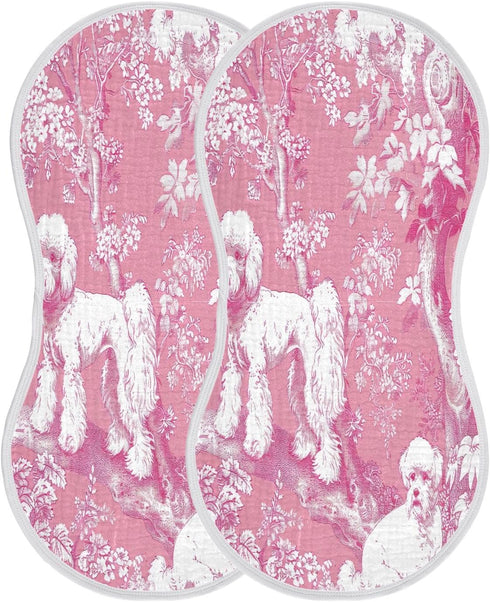 YETTASBIN Cute Dog Muslin Baby Burp Cloth, Super Soft Absorbent Cotton Burp Rag Baby Bibs Feeding Cloth for Newborn