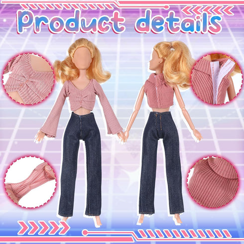 6 11.8 Inch Red,11.8inch) Bencailor Pcs Doll Clothes for Doll Clothing Outfit Accessories for Winter Tops Coat Birthday