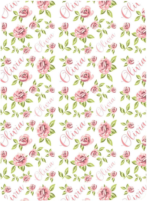 WolfeDesignPDD Custom Blanket, Newborn Gift, Floral Baby Blanket, Personalized Baby Blanket, Baby Girl,