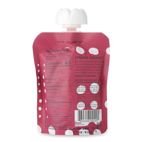 White Leaf Provisions Organic Baby Food/Snacks - Apple, Sweet Potato & Beet Puree Pouches, 6 x 90g