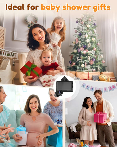 Rohent 1080P 150 360 Baby Car Camera HD - Rear-Facing Infant Monitor with Night Vision Car Camera for Baby Wide-Angle