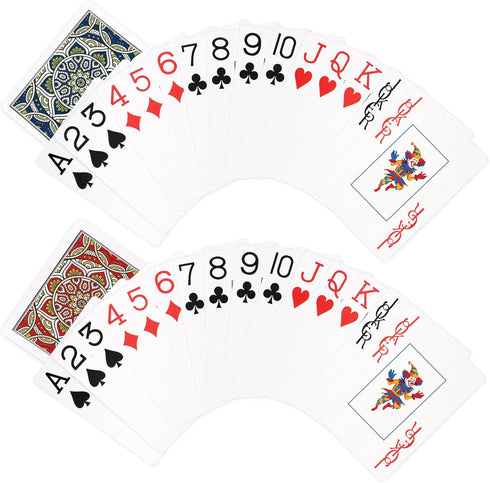Plastic Playing Cards 2 Pack, Waterproof Jumbo Large Print Poker Cards for Adults, 2 Decks Set