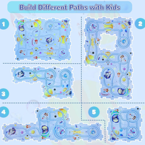 3-5 3 4 5 6 New Plastic Puzzles for Kids Ages with A Cute Vehicle, Toddler Puzzles Gift, Critical Thinking Educational