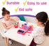 Set Prextex Grocery Store Pretend Play Electronic Toy Cash Register - STEM Cash Register for Kids with Microphone, Play