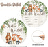 Yuzioey Birth Stat Sign for Newborn, Woodland Animals Baby Announcement, Forest Hello World Name Sign for Hospital
