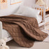 NTBAY Down Alternative Toddler Comforter, Lightweight and Warm Solid Color Baby Crib Quilted Blanket, 39x47 inches, Brown by NTBAY