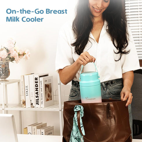 Snugtale 22oz 24H+ 2 Portable Breast Milk Cooler Bottle Milk Cooler for Breastmilk, Cooling, with BPA-Free Bottles