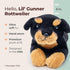 Bearington Lil' Gunner The Rottweiler Stuffed Animal, 8 Inch Dog Plush Toy