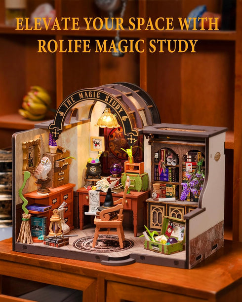 Rolife DIY Miniature House Kit, Mini Wooden Dollhouse Kit for Adults to Build, Tiny House Mayberry Street Miniatures
