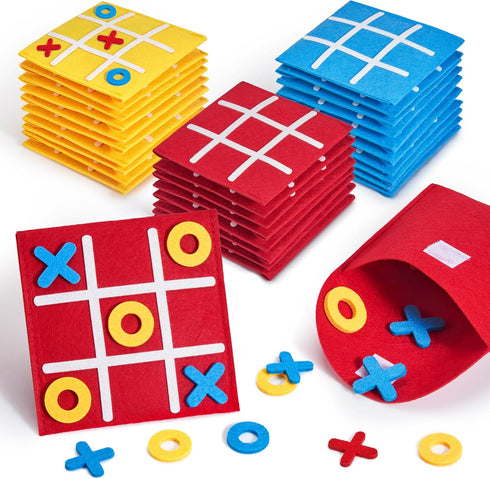 Tic Tac Toe Mini Board Game Toy for Kids and Family - Fun Indoor Game Night Activity, Bulk Pack of 12