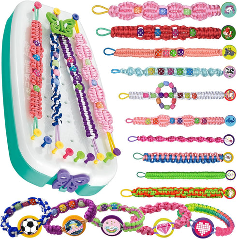 Friendship Bracelet Making Kit for Girls Ages 7-12 - DIY Arts and Crafts String Maker, Best Gift Ideas
