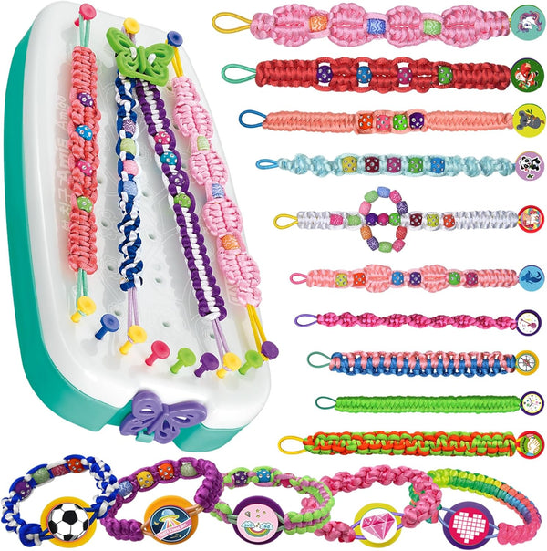 Friendship Bracelet Making Kit for Girls Ages 7-12 - DIY Arts and Crafts String Maker, Best Gift Ideas