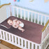 EtherSpher 28" 52" Brown Gradient Cooling Baby Bed Mattress x Washable Crib Padding for Sides for Kids, Adult
