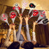 36 PCS Rock LED Finger Lights Music Party Favors Glow in the Dark Light Up Finger Lights Guitar Themed Toys Bulk