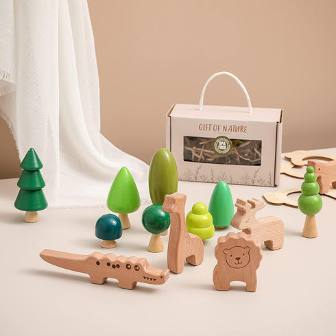 Youuys Wooden Craft Forest Trees Toys, 8 Pcs Mini Tree Kit Craft Set for Early Educational Preschool Projects