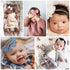 DRESHOW BQUBO Baby Girl Bows and Headbands, Soft Nylon Hairbands Elastics Handmade Girls Flower Hair Accessories, 10