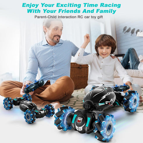 RC Cars, Gesture Sensing Stunt Car Toys for Boys Girls 6-12 Year Old, 2.4GHz 4WD Hand Remote Control Car 360° Rotate