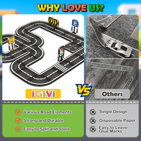 3-5 4-8, 3+ Magnetic Tiles Road Toddler Toys, Magnet Building Blocks for Kids Ages STEM Learning Construction Toys