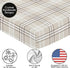 Sweet Jojo Designs Fitted Baby Crib Sheets (Taupe Plaid) for Boys/Girls, Infant Nursery, Toddler Room - Standard Size