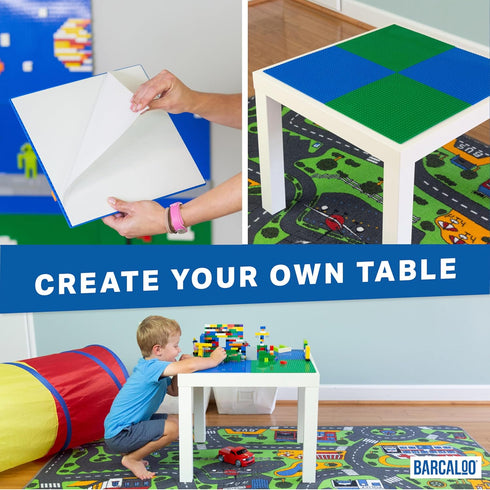 Multipack, 10 Inch 10 Inch 4 Barcaloo Peel and Stick Self Adhesive Baseplates Mat, Compatible with Base Plates Panels