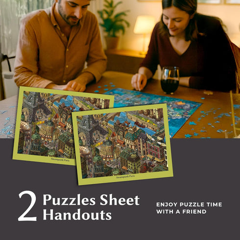 2 Sunset 1000 Time Warp Puzzle Series Sunrise to Hidden Scene | Piece Jigsaw Puzzle for Adults | Discover a Story that