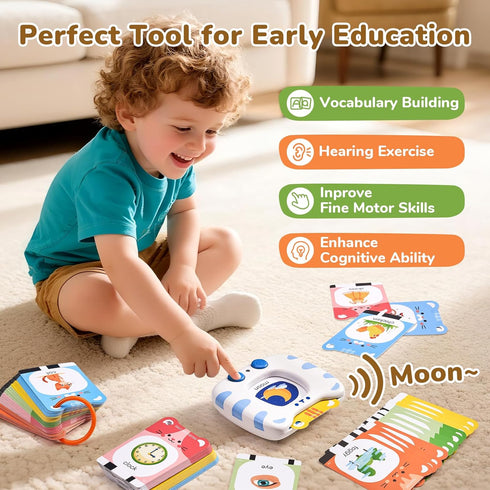 3-5, 314 JoyCat Talking Flash Cards for Toddlers Words with Durable Thick Cards & Clear Audio, Easy to Slide