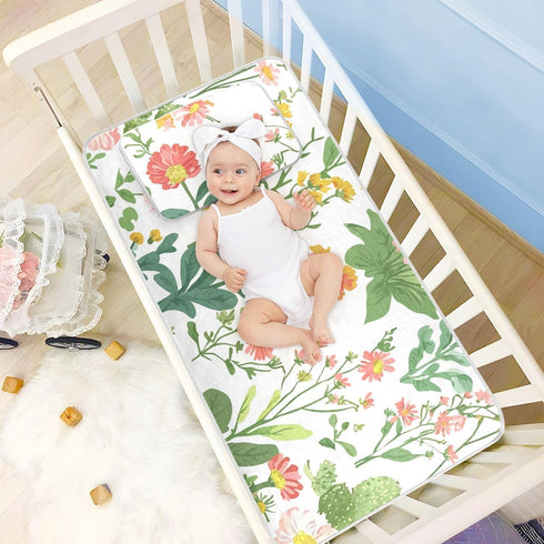 HXshaoye 28" 52"Breathable Cooling Baby Waterproof Crib Mattress pad x Crib Padding for Sides for Kids, Adult Spring