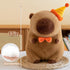 Cute Happy Birthday Capybara Plush, Soft Kawaii Capybara Stuffed Animal Gift for Kids 13 inch