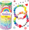 Creativity for Kids Rainbow Bead Jar Jewelry Making Kit, Makes 40+ Friendship Bracelets for Girls Ages 6-8+