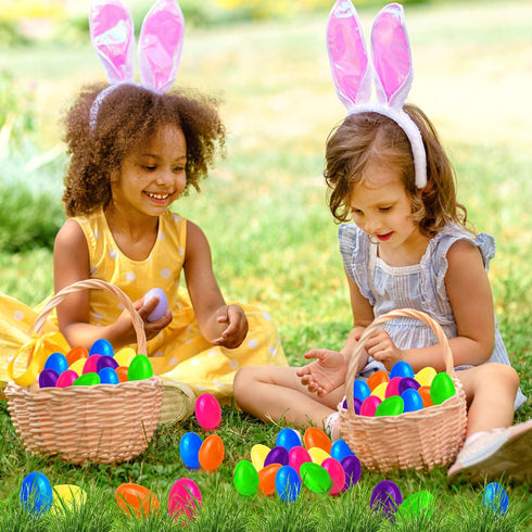 36 Pack Easter Eggs Fillers with Bunny Plush, Easter Basket Stuffers for Kids Easter Eggs with Toys Inside, Easter Mini