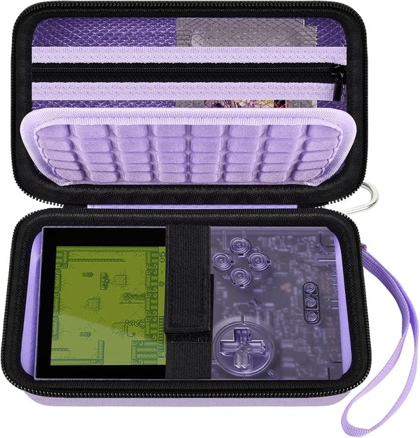 Hard Case for Analogue Pocket Handheld Game Console - Portable Storage Bag for Video Games and Accessories (Purple)