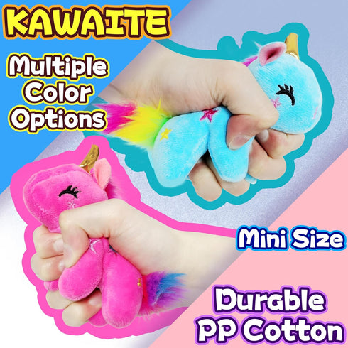 Pink Unicorn Stuffed Animals for Girls and Boys, Cute Plush Toys Keychain, Soft Mini Plush Toy for Children's Day Gifts