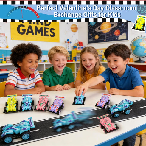 28 Pack Set, Pull Back Cars and Trucks Toy, Small Cars Pull Back Racing Vehicles Mini Toy Cars, for Toddlers, Kids