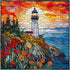 Stained Glass Lighthouse Puzzles for Adults 1000 Piece, Mosaic Beach Puzzle Hard, Impossible Difficult Challenging Puzzles, Lighthouse Scenic Jigsaw Puzzles