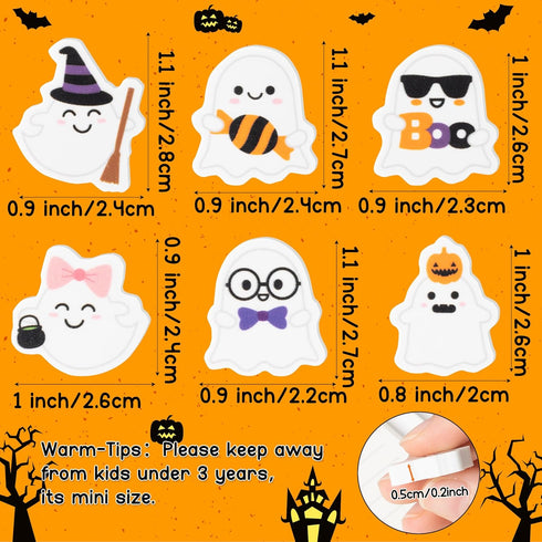 ANGOLIO 60Pcs Halloween Ghost Mini Erasers, Spooky Ghost Pencil Rubber Erasers for School Classroom Rewards