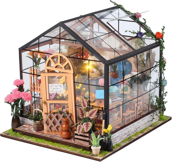 INSGEN DIY Handmade Miniature Furniture, Wooden Diorama Book Nook House Kits Build