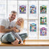 72 36 36 Chunful Pieces Father's Day Picture Frame Crafts Kits, Standing Paper Picture Frames and Fathers Day Stickers