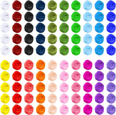 Toulite 100 Pcs Square Dance Scarves Bulk, 24 x 24 Inches Dancing Scarves for Performance Props