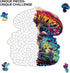 NIUNIUAMY 300 14.9 14.9 Inch Wooden Jigsaw Puzzle for Adults,Magical Mushrooms Wood Puzzles Piece,Thanksgiving Birthday