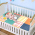 SyXIOP 28" 52" Colored Checkerboard Cooling Baby Crib Mattress Cover x Washable Bed pad for Baby&Toddler