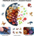 500 16.7x16.7 Qiuenisray Wooden Puzzles for Adults Pieces, Mandala Flower Jigsaw Puzzles, Beautiful Wall Decor, FSC