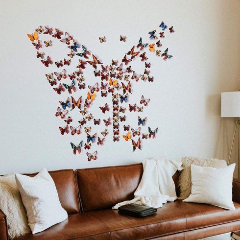 24pcs 3D Vivid Special Man-Made Butterfly Art Wall Stickers, Nursery, Bathroom, Office Décor