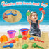 Fegalop 3 Packs Summer Collapsible Beach Toys for Toddler,Sandbox Toys for Kids Foldable Buckets with Sand