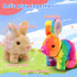 Hopearl Hopping Rabbit with Bell Interactive Electronic Pet Plush Bunny Toy with Sounds and Movements, Animated Walking