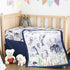 Hahafelt 3 Set Set Pcs Baby Crib Bedding Under The Sea Ocean Nursery Nautical Crib Includes Ocean Quilt, Fitted Sheet
