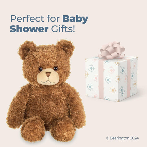 Bearington Collection Eddie The Teddy Bear - Plush Stuffed Animal, 15 Inch Classic Brown Bear for Boys and Girls
